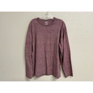 Daniel Cremieux Maroon Heather Long Sleeve T-Shirt Mens Size XL